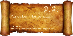 Pinczker Hortenzia névjegykártya