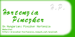hortenzia pinczker business card
